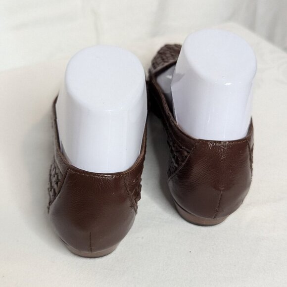 Sesto Meucci Brown Leather Flats, Size 7N, Made in Italy - Picture 3 of 7